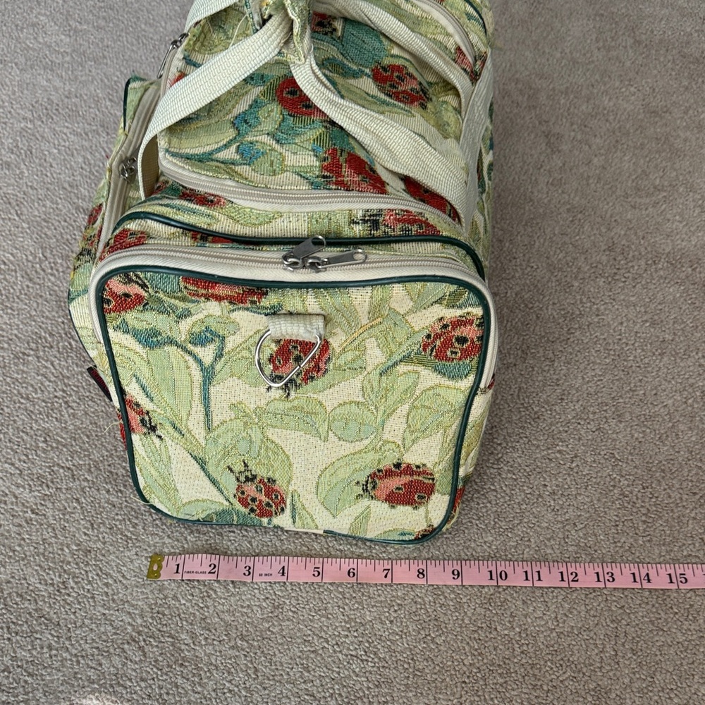 Ladybug Patterned Travel Weekender Bag/Tote - Picture 3 of 16
